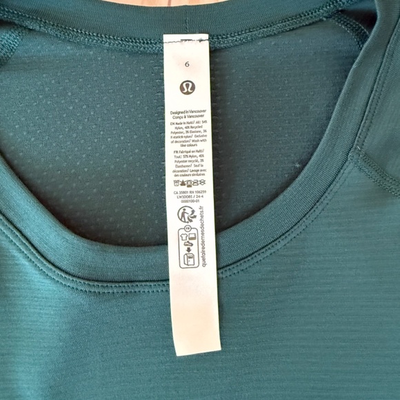 NEW! Lululemon Swiftly Tech Long-Sleeve Shirt 2.0 *Race Length Storm Teal Sz 6 - Picture 5 of 14